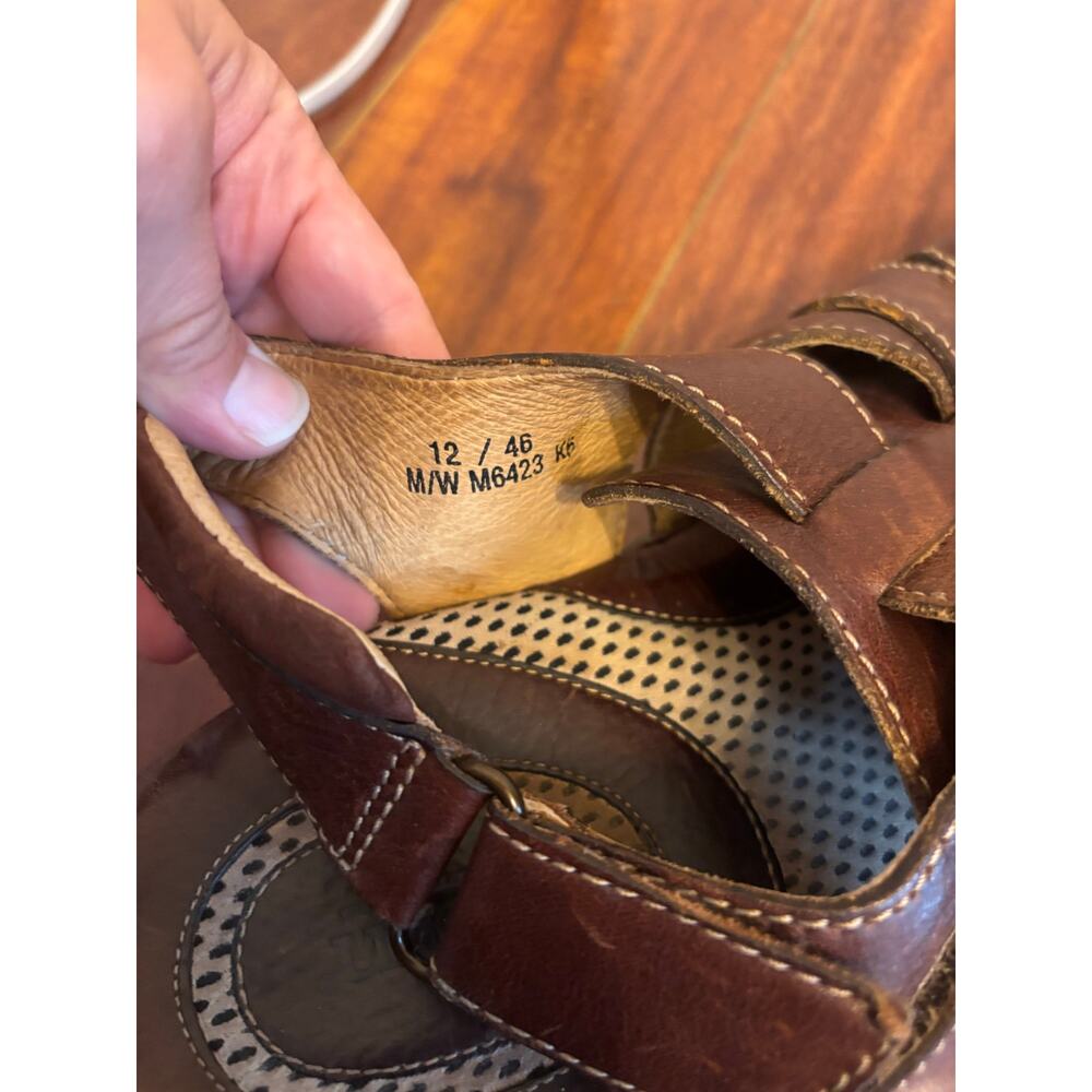 Born Men's Cabot III All Leather Fisherman Sandals Brown Size 12 Hiking Casual - Picture 7 of 7